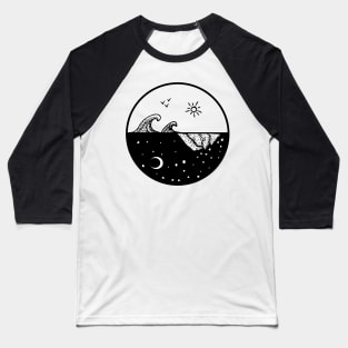 Sea & Mountain Circle Baseball T-Shirt